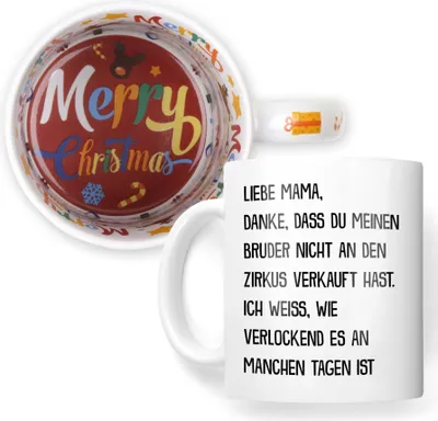 Produktbild von 22Feels Weihnachtsgeschenk Mama Geschenk Mutter Tasse Kaffeetasse Frauen Haferl Weihnachten
