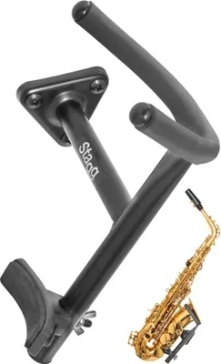 Produktbild von Saxophonhalter Saxophonständer Wandhalterung - Altsaxophon - Wandmontage - Flache Ausführung