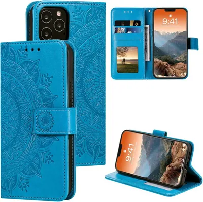 Immagine prodotto di Custodia per Apple iPhone 12 Pro Max Custodia del telefono cellulare Flip Case Cover Borsa Mandala