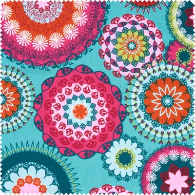 Produktbild von VBS Dekostoff Leinenoptik Mandala Multicolor 140 cm