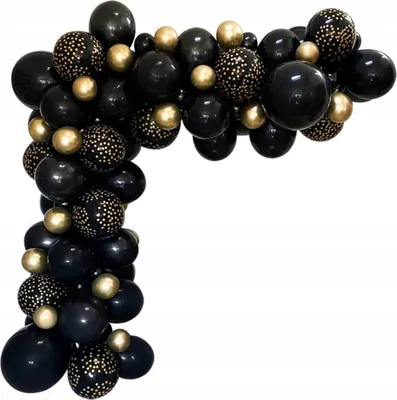 Produktbild von Luftballons - Elegante Dekoration - Vielseitiges Design - Heliumoption - Partyvorbereitung - Schwarze und Goldene - Flexibles Material
