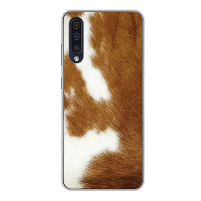 Produktbild von MuchoWow® Handyhülle Schutzhülle Hülle für Samsung Galaxy A50 Eine melierte Kuhhaut Silikon Softcase Handy Hülle - Mobiltelefonhülle