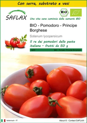 Immagine prodotto di SAFLAX Insieme di coltivazione -- Pomodoro - Principe Borghese - 10 semi - Solanum
