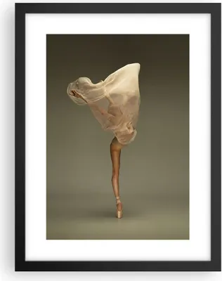 Produktbild von Gerahmtes Poster - Schwarzer Rahmen - Ballerina Figur Tanzen - 30x40 cm - Wand Bild - Wanddeko - Wandbilder - Kunstposter - Wandposter - Bilderrahmen - Bilder - Kunstdruck - P2BPA30x40-4715
