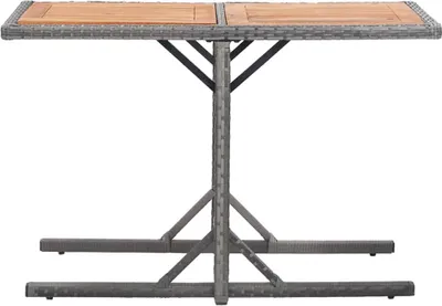 Produktbild von vidaXL Gartentisch Anthrazit Poly Rattan und Massivholz Akazie