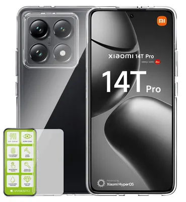 Obrázek produktu pro Pro Xiaomi 14T Pro silikonové TPU ochranné pouzdro Ultra tenké pouzdro průhledné + H9 tvrzené sklo