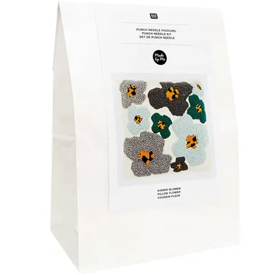 Produktbild von Rico Design Punch Needle Set "Kissen Blumen"