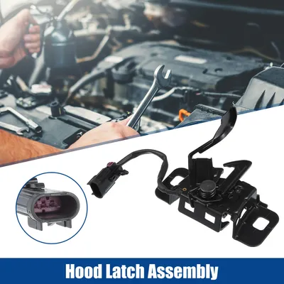Image de Capot Loquet Serrure Capot Loquet Assemblage pour Cadillac - 1 pcs Noir