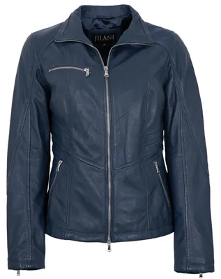 Produktbild von Jilani - Damen Echtleder Lederjacke Lammnappa navy