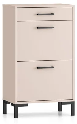 Produktbild von Schuhschrank Oiven Schuhkommode 55x34x94cm Cashmere mit Klapptüren