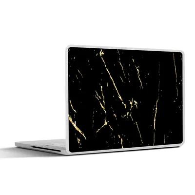 Produktbild von MuchoWow® Laptop Aufkleber Sticker Cover Marmor - Schwarz - Gold - Luxus 30x22 cm - Laptop-Sticker