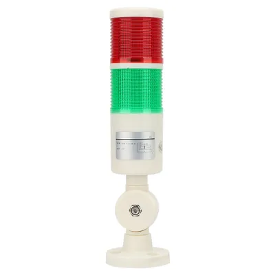Imagen del producto de Indicador luminoso LED de advertencia, rojo/verde, para máquinas CNC, con señal de alarma y sonido de zumbador, 24V