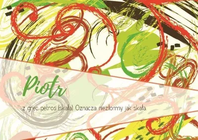 Image de Aimant « Prénoms » - Piotr - Szaron