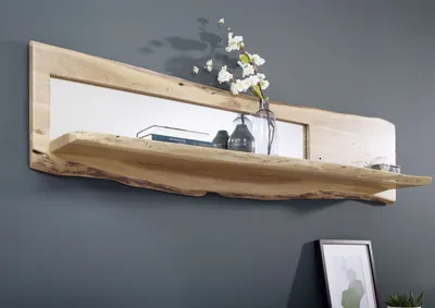 Produktbild von MASSIVMOEBEL24 Wandregal Akazie 165x22x38 natur lackiert PURE ACACIA #706