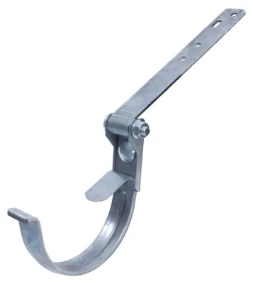 Produktbild von DAPRONA Rinneneisen verstellbar, Rinnenhalter Silber RG 250 für Dachrinne Halbrund, Verstellbar in Höhe und Neigung, hoher Korrosionsschutz
