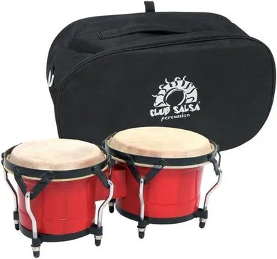 Produktbild von Bongo Percussion Instrument - Weinrot