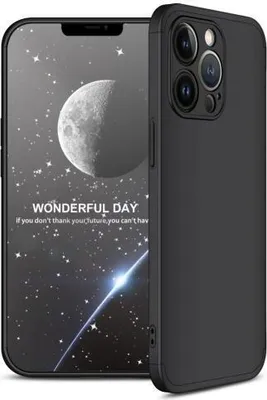 Produktbild von 360 Grad-Case für iPhone 13 mit 2.5D Glas - Farbe: Schwarz - Modellkompatibilität: Für Apple iPhone 13 Pro
