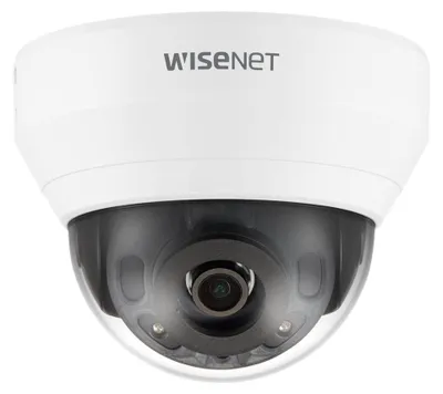 Productafbeelding van Hanwha QND-7022R, IP-beveiligingscamera, voor binnen, met kabel, 120 dB, geschikt voor plafond of muur, wit