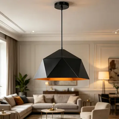 Produktbild von Hängelampe Schwarz, Pendelleuchte Vintage Hängeleuchte, Pendelleuchte Esstisch, Esstischlampe Hängend, E27 Fassung, 150cm Höhenverstellbar Hängeleuchte Lang für Küche Wohnzimmer Esszimmer Café