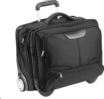 Produktbild von Dermata 2-Rollen Akten Trolley 44 cm Laptopfach Schwarz