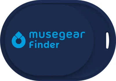 Produktbild von Musegear® Schlüsselfinder mini mit Bluetooth App I Keyfinder laut für Handy in dunkelblau I GPS Ortung / Kopplung I Schlüssel finden