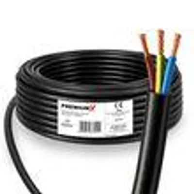 Produktbild von PremiumX Schlauchleitung H05VV-F 3x0,5 mm² 20 Meter flexible Anschlussleitung PVC