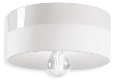 Zdjęcie produktu dla Średnia lampa sufitowa Vintage Decò Pi Ceramic Raw White 1 Light E27