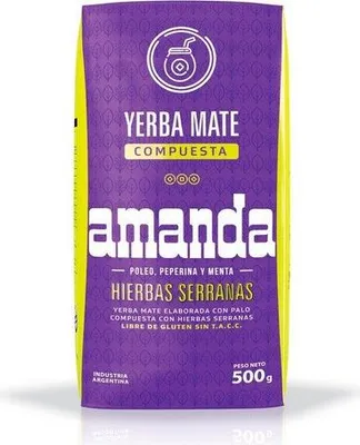 Image de Yerba Mate AMANDA 0,5 kg Hierbas Serranas aux herbes