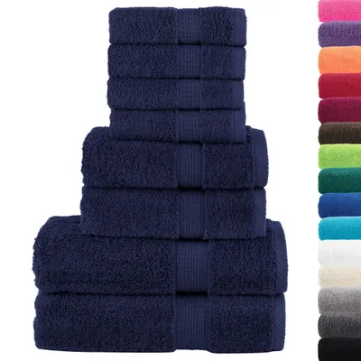 Immagine prodotto di Set ASciugamani SOLUND 8 pz Blu Navy 600 gsm