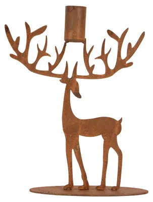 Produktbild von Clayre & Eef Kerzenständer Hirsch Braun Metall