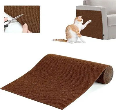 Produktbild von Famanu Krabmatte selbstklebend - Kratzschutz für Möbel - Braun - 200 x 40 cm