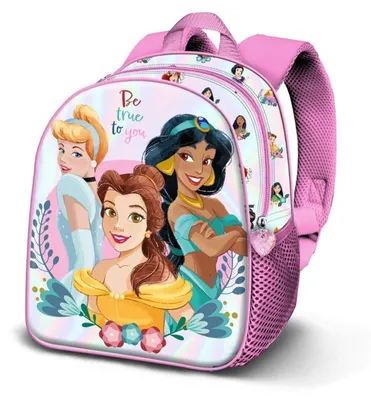 Image de Sac à dos Karactermania Disney Princess, motif floral en 3D, collection Elite, 7,5 litres, dimensions 30x25x10 cm, couleur rose, pour enfant, taille unique