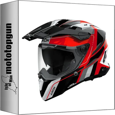 Immagine prodotto di Casco Airoh Commander, modello doppio, per motociclette, colore rosso lucido, taglia XXL