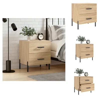 Immagine prodotto di vidaXL Comodino rovere Sonoma 40x35x47,5 cm materiale legno - Comodini