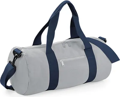 Produktbild von BagBase BG140 | Original Barrel Bag / Reisetasche | 50 x 25 x 25 cm - Farbe: Light Grey/French Navy - Größe: 50 x 25 x 25 cm