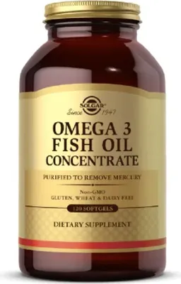 Produktbild von Omega-3-Fischöl-Konzentrat 1000 mg 120 Weichkapseln Solgar
