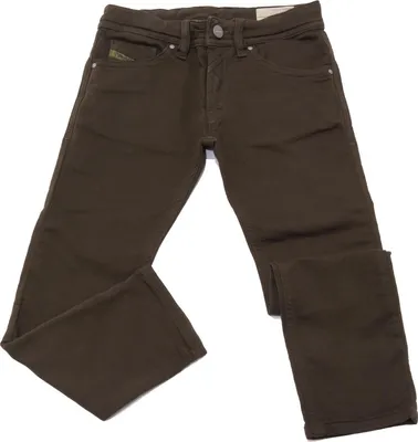 Zdjęcie produktu dla 0691AD pantalone bimbo boy DIESEL ciemnozielone bawełniane spodnie