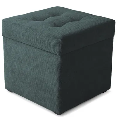 Obrázek produktu pro MG Design, šedý podlahový taburet, 45x45 cm - úložný prostor 50 litrů, nosnost až 300 kg, stabilní a snadno udržovatelný, vhodný do obývacího pokoje, ložnice a chodby