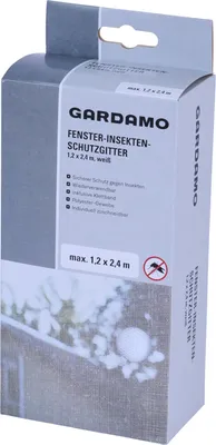 Produktbild von Fliegengitter 1,2 m x 2,4 m weiß für Fenster mit Klettband