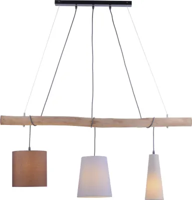 Produktbild von JUST LIGHT Pendellampe DAMIAN  Holz braun Wohnbereich, z.B. Wohnzimmer, Esszimmer