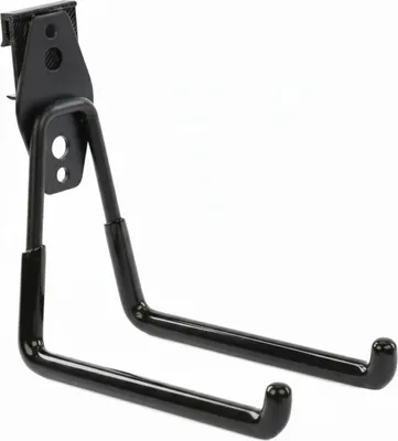 Productafbeelding van Rechte haak voor wandmontage, model "botle", 13 cm, elektrisch gereedschap, garageaccessoire, draagvermogen 30 kg, zwart