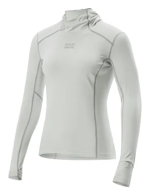 Produktbild von ROCKBROS Damen Radtrikot Langarm Leichte Atmungsaktive Fahrradtrikot UPF50+ Sportshirt für Rennrad MTB Training Beige XL