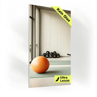 Produktbild von elamirror® Folienspiegel bruchsicher & ultaleicht I Fitness & Ballett Spiegelwand I 120x200cm rahmenlos
