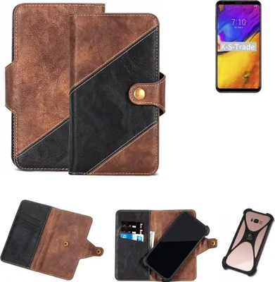 Produktbild von K-S-Trade Handy Hülle Schutz Hülle Schutzhülle Bookstyle Case kompatibel mit LG Electronics V35 ThinQ Handy Cover Hülle Schutztasche 1x