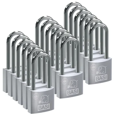 Produktbild von BASI - Vorhangschloss - VHS 630H - 30 mm - Gleichschließend - Bügelhöhe - 40 mm - 18er Set - 18x6301-3001-3003