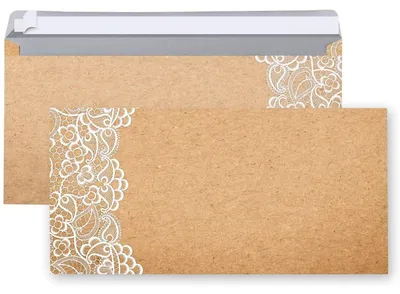 Produktbild von 10 Stück Briefumschläge Umschläge SPITZE VINTAGE altes Papier marmoriert braun beige Nostalgie DIN Lang 22 x 11 cm Briefkuvert mit Haftklebestreifen rustikal antik festlich edel25 Stück