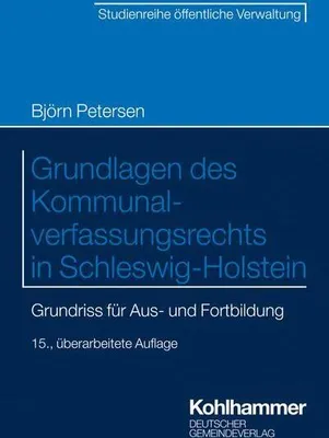 Obrázek produktu pro Grundlagen des Kommunalverfassungsrechts in Schleswig-Holstein