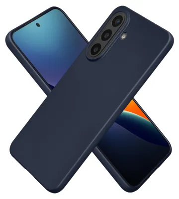 Produktbild von kwmobile Handyhülle für Samsung Galaxy A57 5G Hülle - Silikon Case metallisch schimmernd - Schutzhülle Cover - Metallic Blau