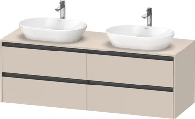Produktbild von Duravit Ketho.2 Wastafelonderkast 160x55x56,8 cm Supermat Taupe