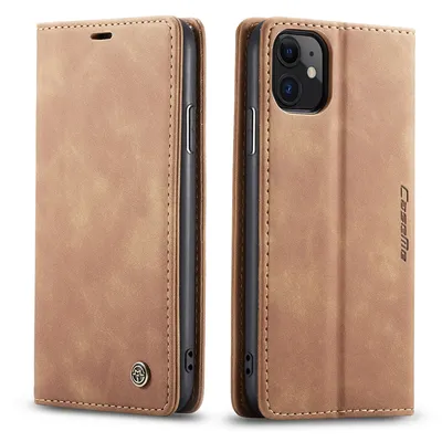Obrázek produktu pro iPhone 11 Pouzdro, RetroPolyuretanKožené Pouzdro, Kapsy na Karty, Magnetické Uzavírání, Pouzdro s Funkcí Stojánku pro iPhone 11 Hnědý